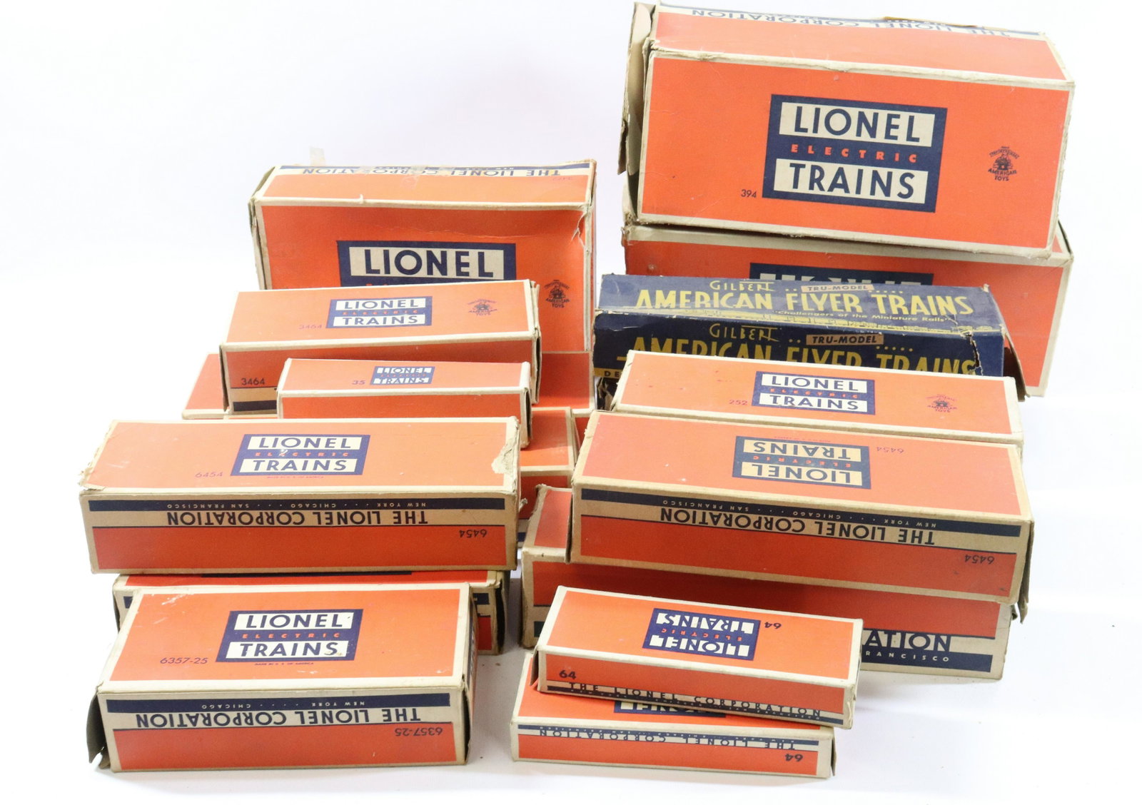 VINTAGE LIONEL AND AMERICAN FLYER BOXES: BOXES ONLY