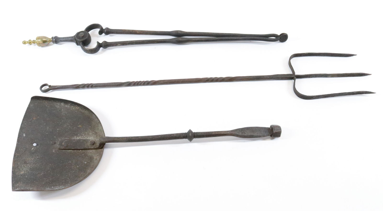 EARLY IRON FIREPLACE TOOLS (1 of 3)