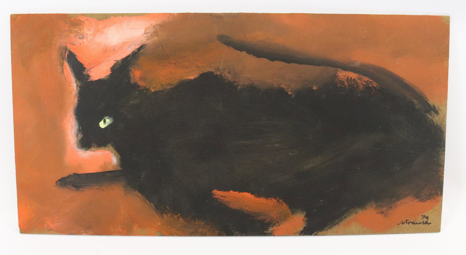 STERLING STRAUSER OIL ON BOARD: JASPER SIGNED LOWER RIGHT, DATED 79 - TITLED ON REVERSE, UNFRAMED, INV#177 SIZE: 11 1/2" X 22" TERMS: Please Read Carefully. Pick-Up will be 1 WEEK ONLY. June 20th through June 24th. Hartzell’s