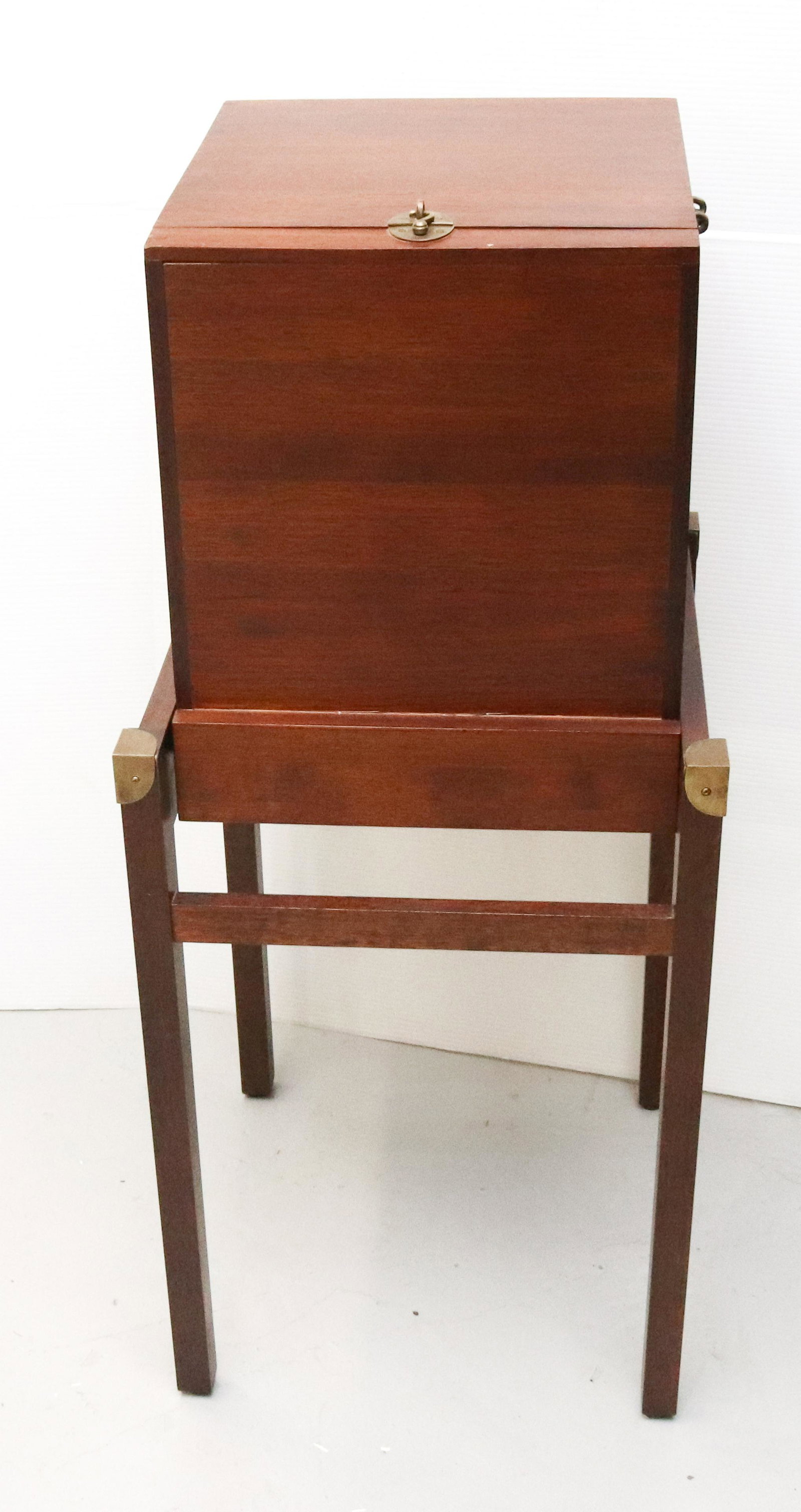 TWO-PIECE LIQUOR CABINET: DROP-FRONT CHEST WITH BRASS HARDWARE LIFTS OFF BASE. PIER 1 IMPORTS SIZE: 37 1/2" X 16 1/2" X 17 1/2" TERMS: Please Read Carefully. Pick-Up will be 1 WEEK ONLY. June 20th through June 24th. Hartzell&#