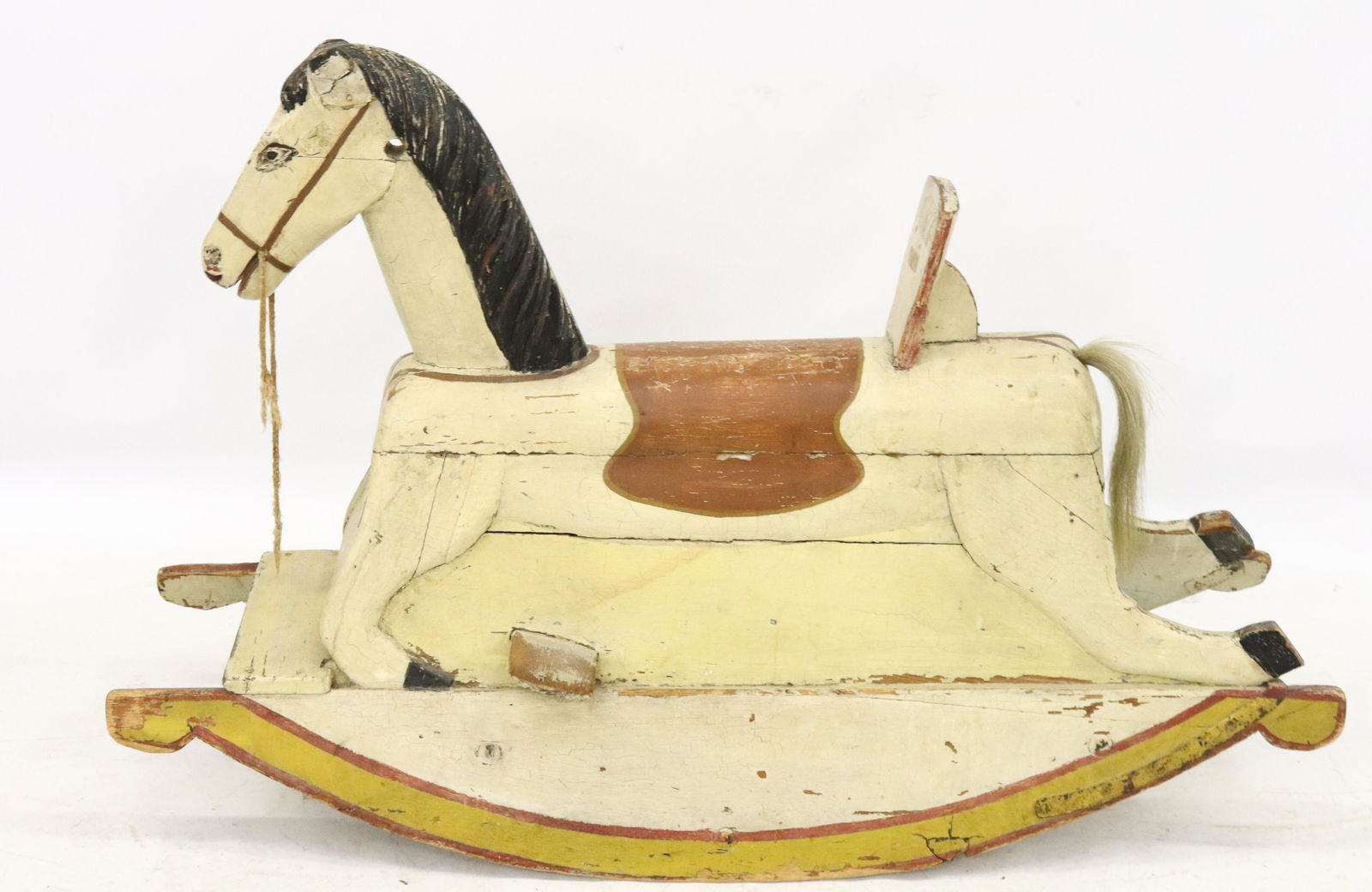 PAINT DECORATED WOODEN ROCKING HORSE (1 of 3)