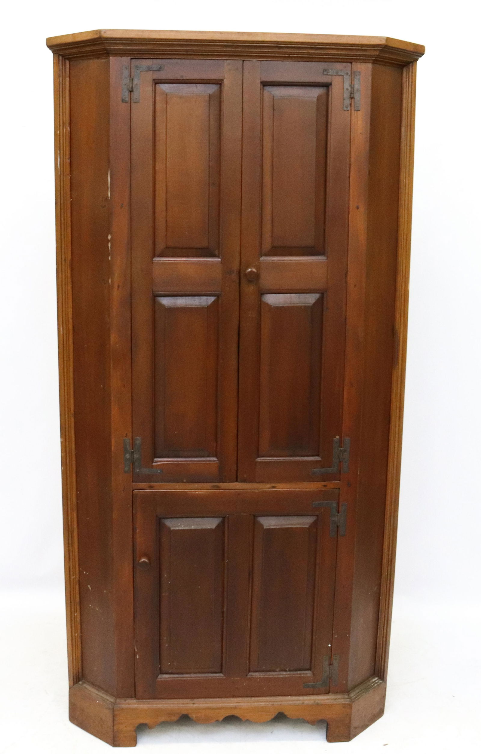 19TH C. BLIND FRONT CORNER CUPBOARD (1 of 6)
