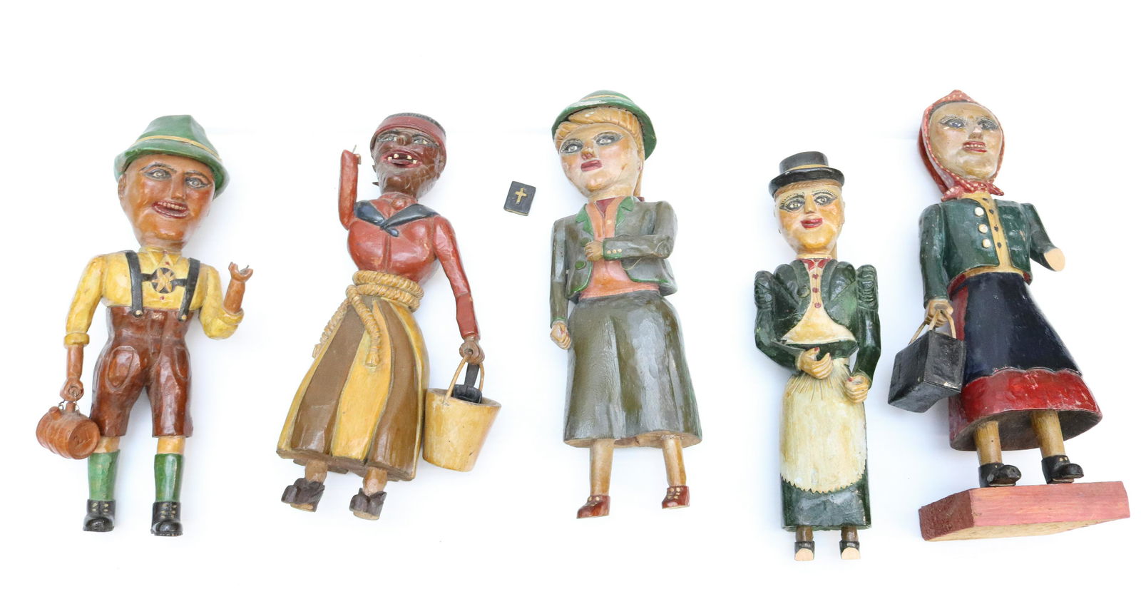 ANTIQUE CARVED GERMAN FIGURES (1 of 3)