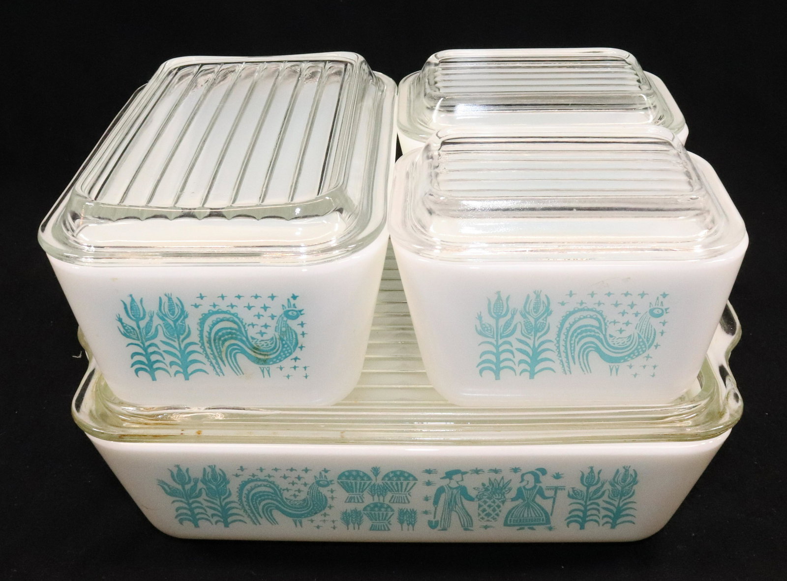 (4) PYREX REFRIGERATOR DISHES (1 of 8)