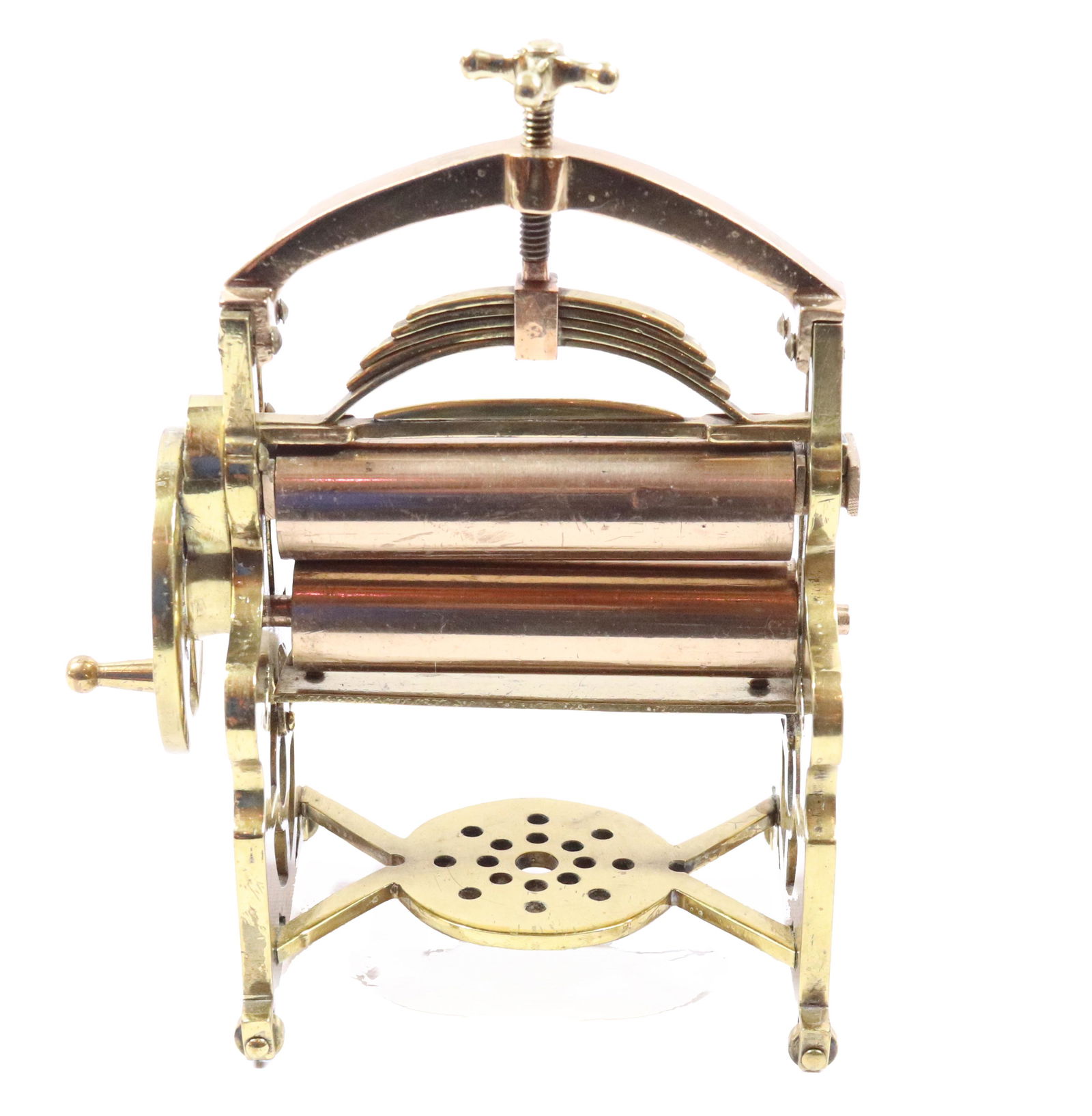 SALESMAN'S SAMPLE BRASS MANGLING MACHINE (1 of 6)