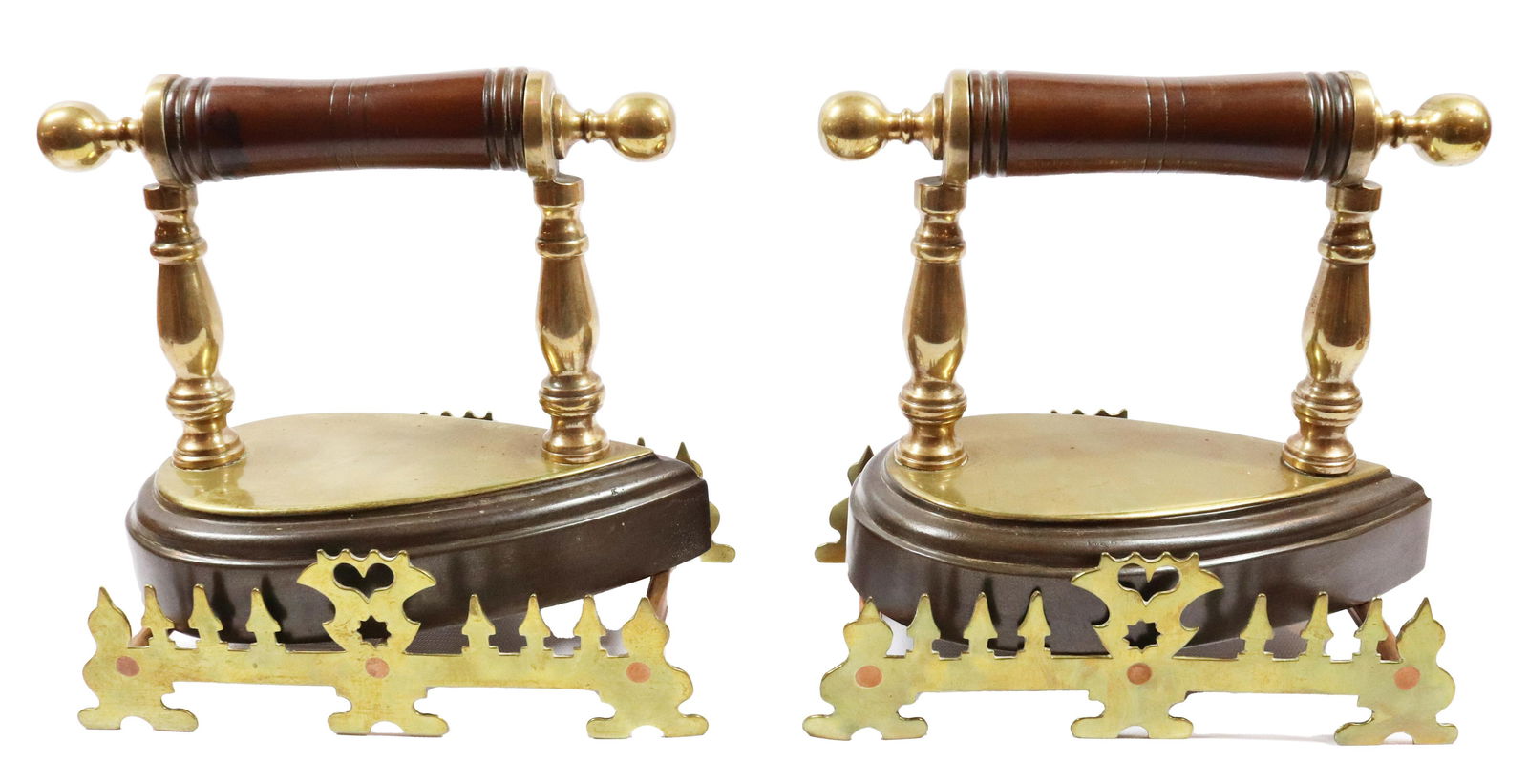 PAIR OF BELGIUM TEARDROP WEDDING IRONS (1 of 3)