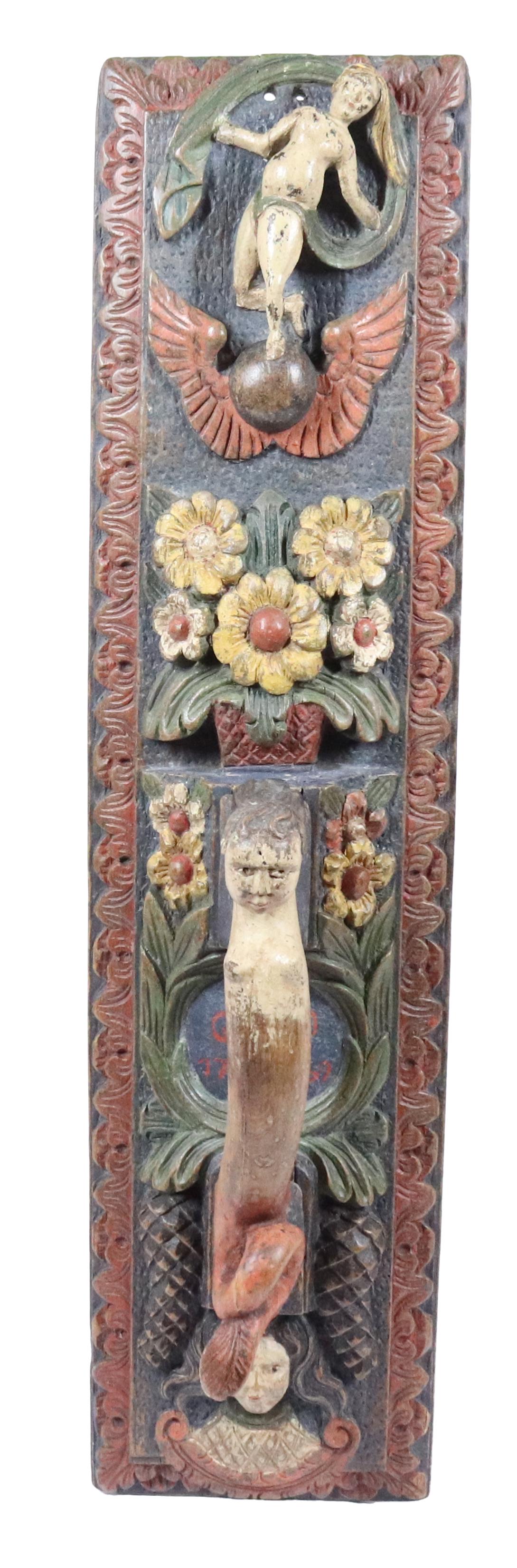 18TH C. CARVED GERMAN MANGLE BOARD (1 of 6)