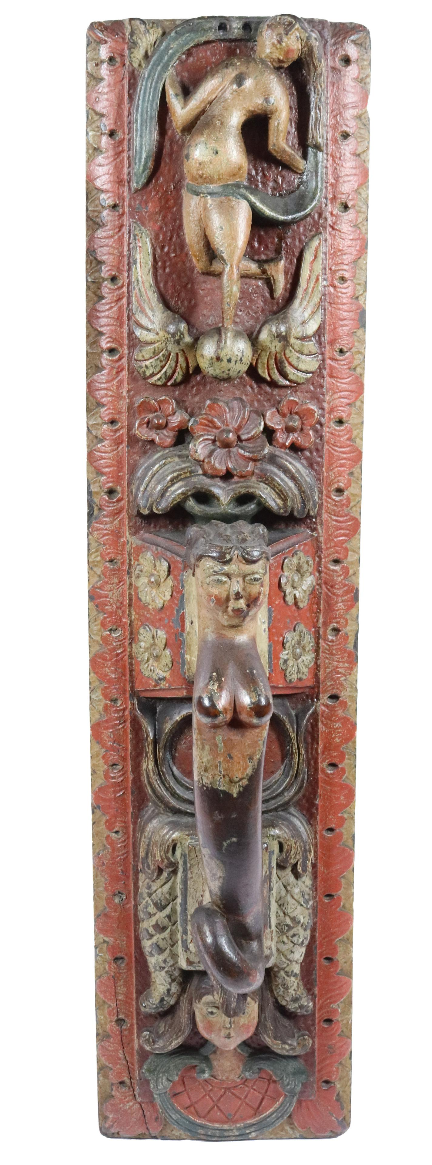 EXQUISITE CARVED 18TH C. GERMAN MANGLE BOARD (1 of 7)