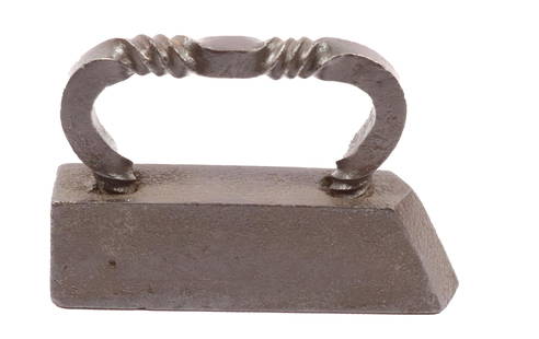 SMALL TAILOR IRON: MINIATURE TAILOR IRON WITH TWISTED HANDLE 4" L