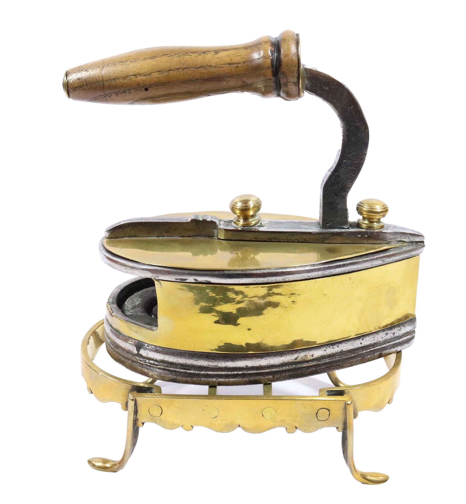 19TH C. BRASS TEARDROP IRON (1 of 4)