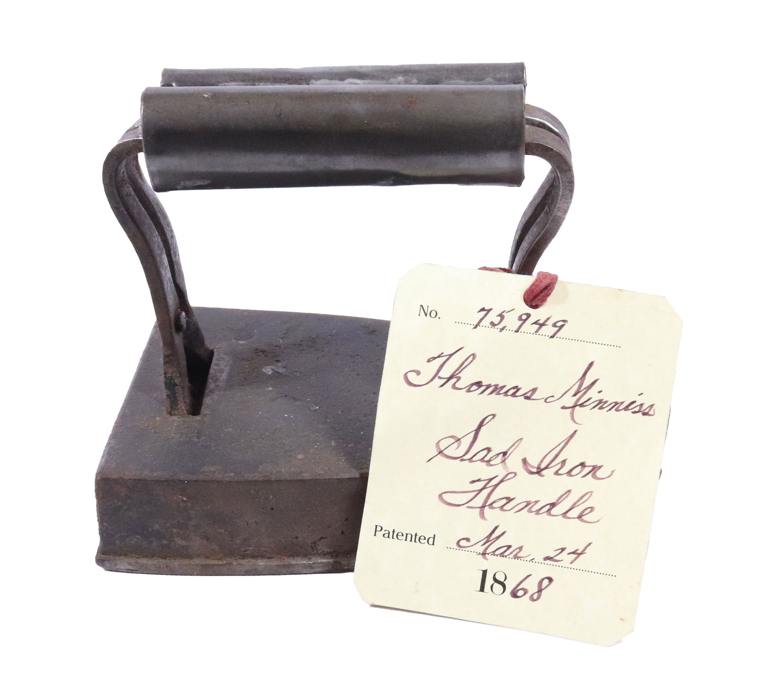 THOMAS MINNISS PATENT MODEL SAD IRON (1 of 3)