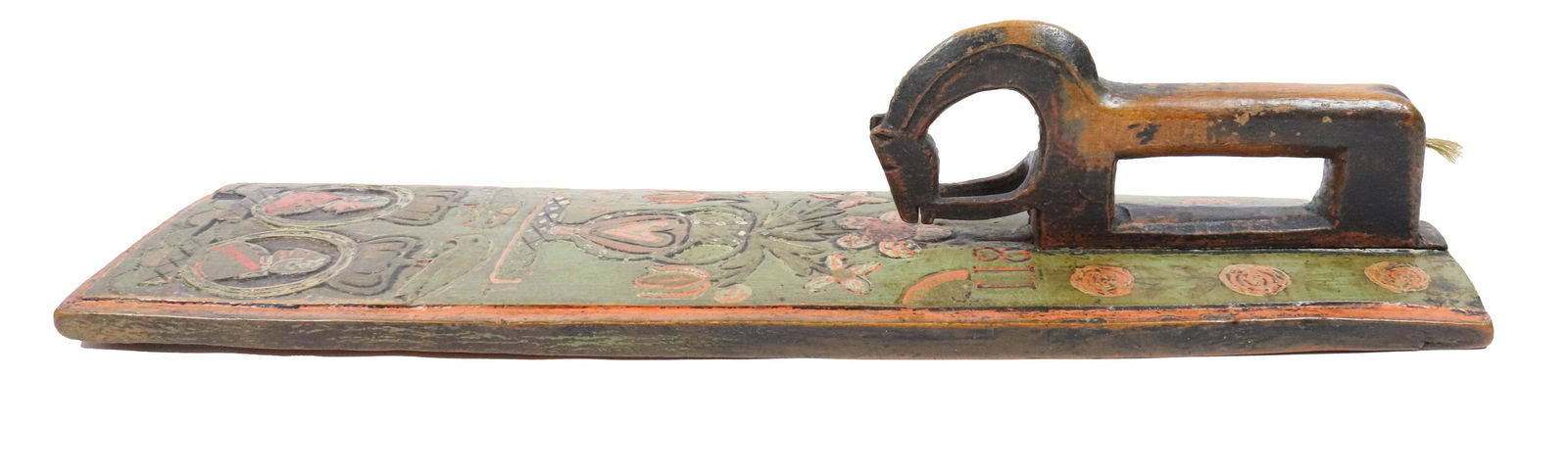 EARLY 19TH C. CARVED DANISH MANGLE BOARD (1 of 6)