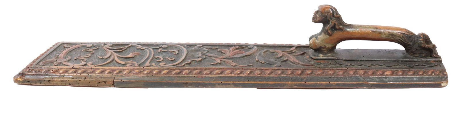 18TH C. CARVED EUROPEAN MANGLE BOARD (1 of 6)