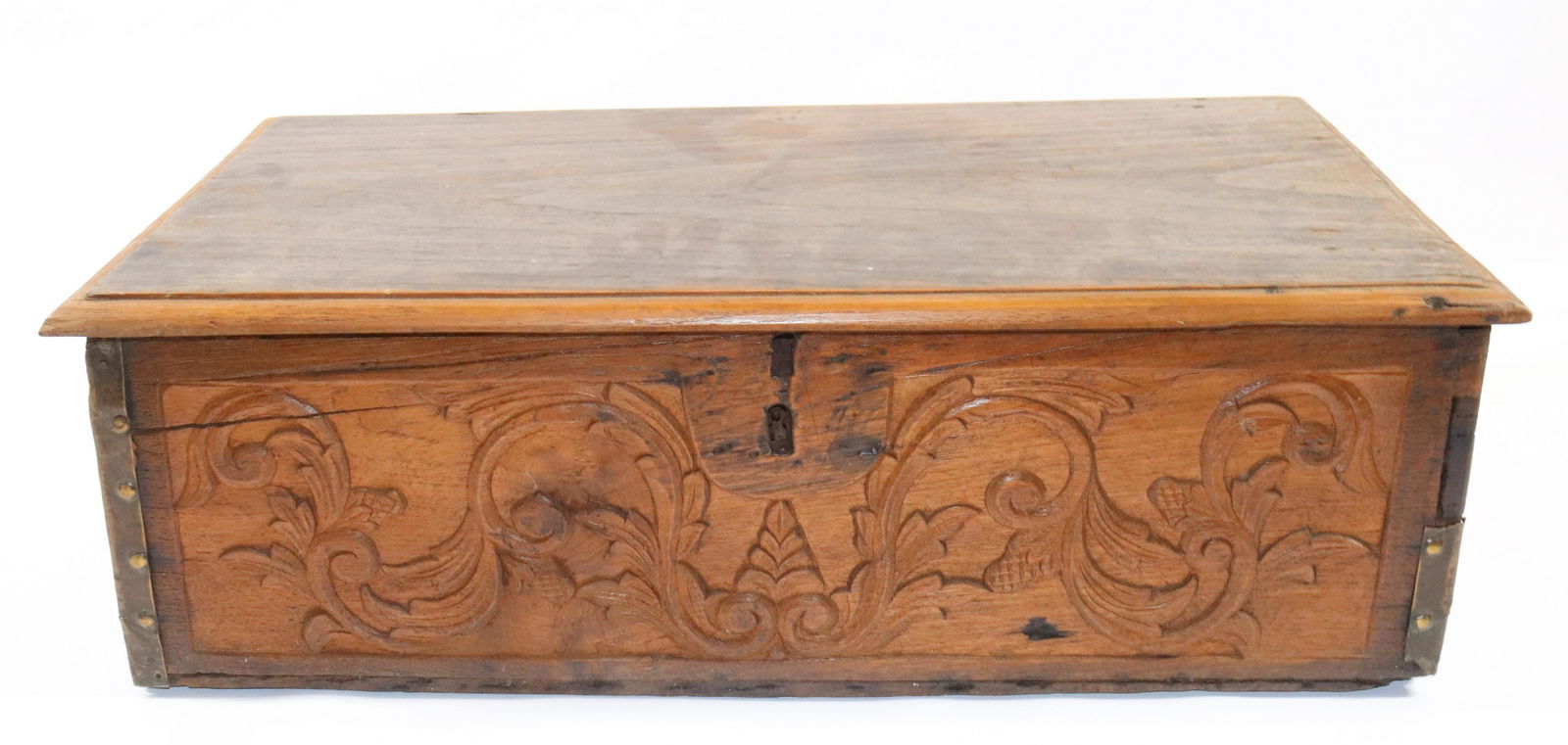 ANTIQUE CARVED BOX,  20"L x 11 1/2 " W x 7" H (1 of 4)