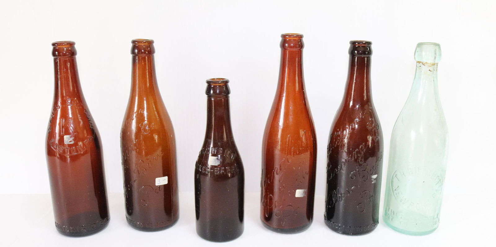 (6) ANTIQUE BEER BOTTLES (1 of 2)