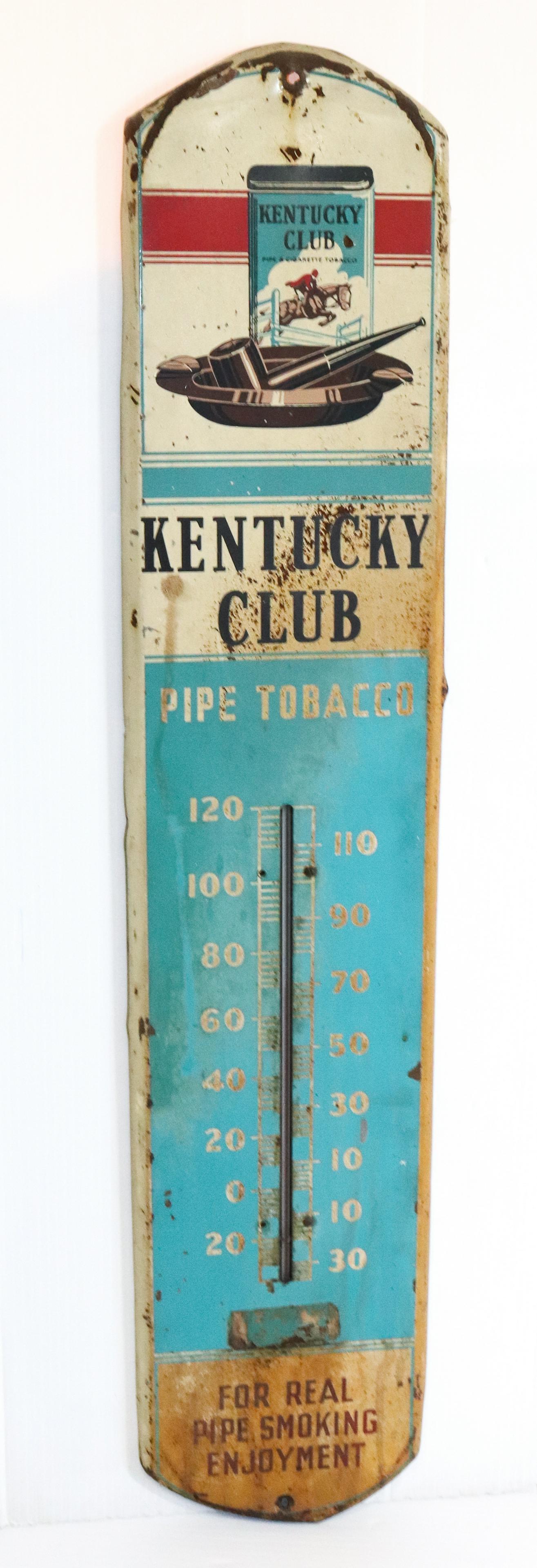VINTAGE KENTUCKY CLUB THERMOMETER (1 of 2)