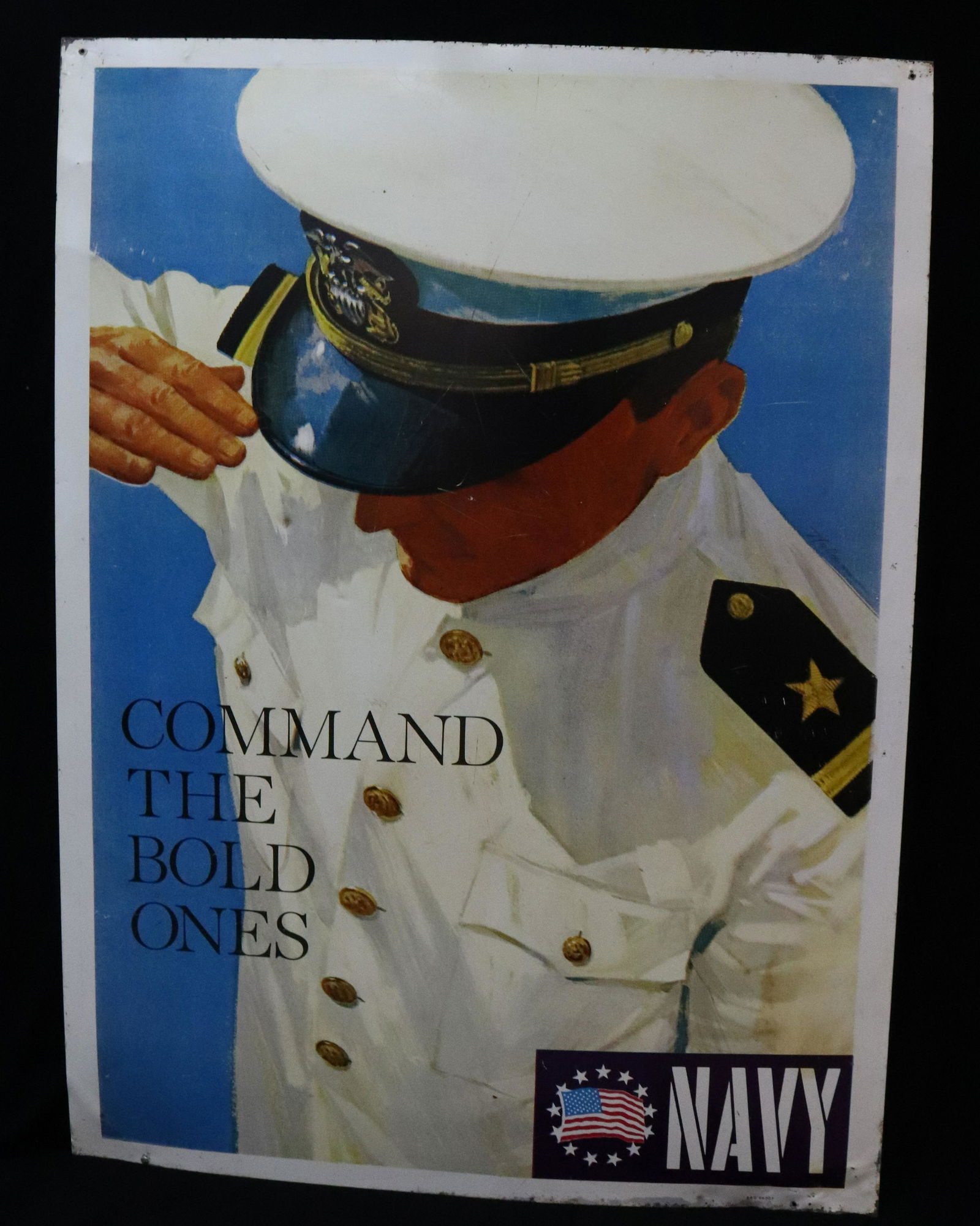 VINTAGE U.S. NAVY DOUBLE-SIDED SIGN (1 of 3)