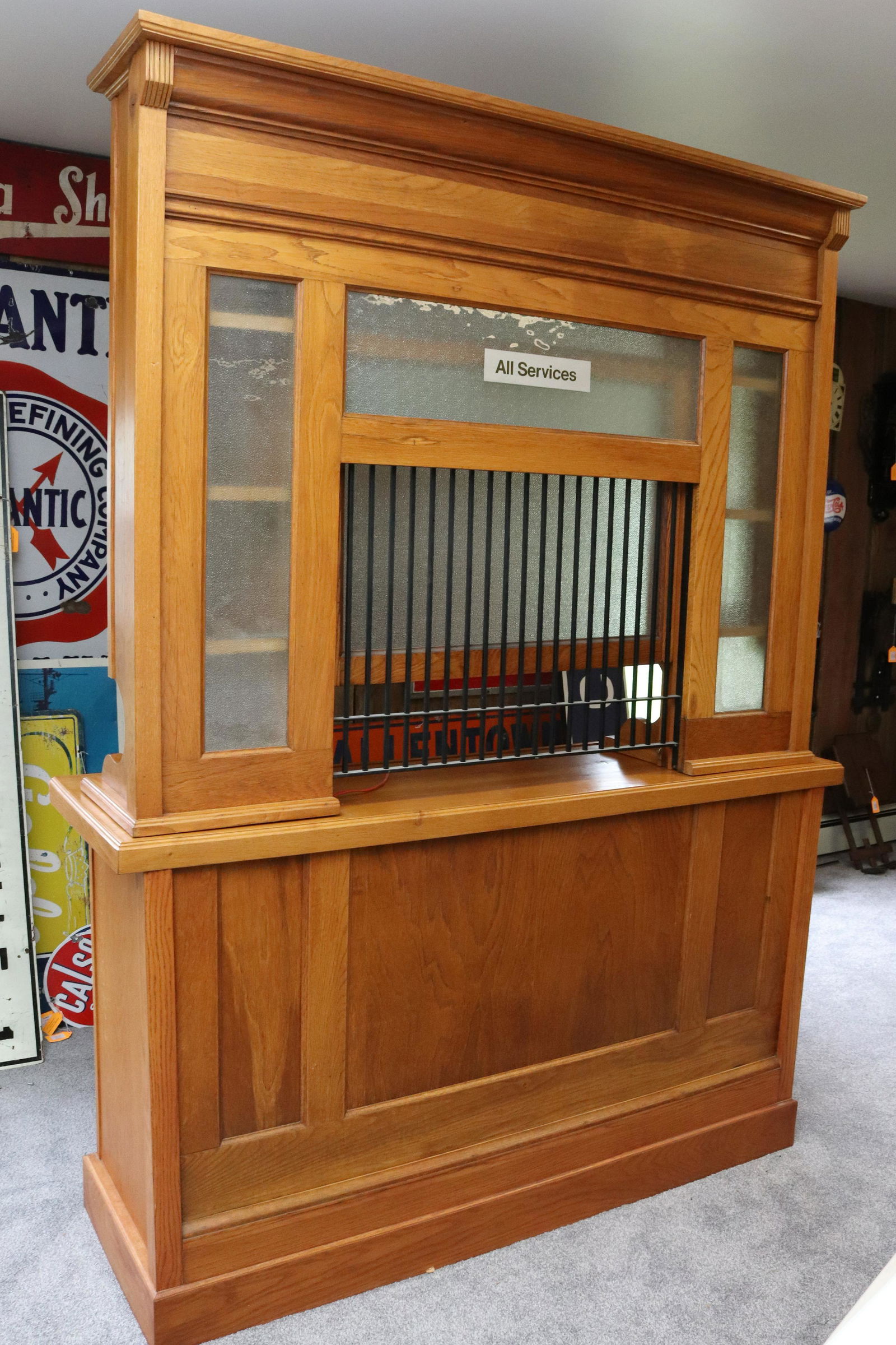 TWO-PIECE POST OFFICE COUNTER AND WINDOW (1 of 3)