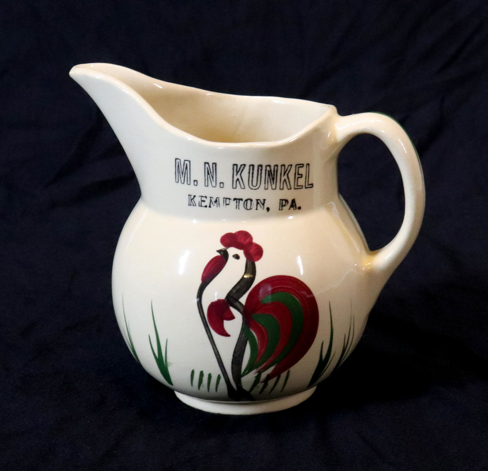 WATT WARE ADVERTISING PITCHER (1 of 4)