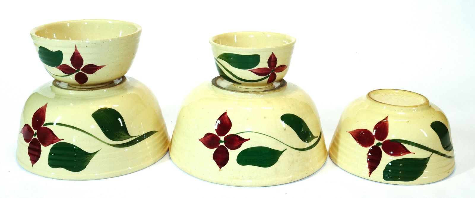 (5) WATT WARE STAR FLOWER NAPPIES (1 of 5)