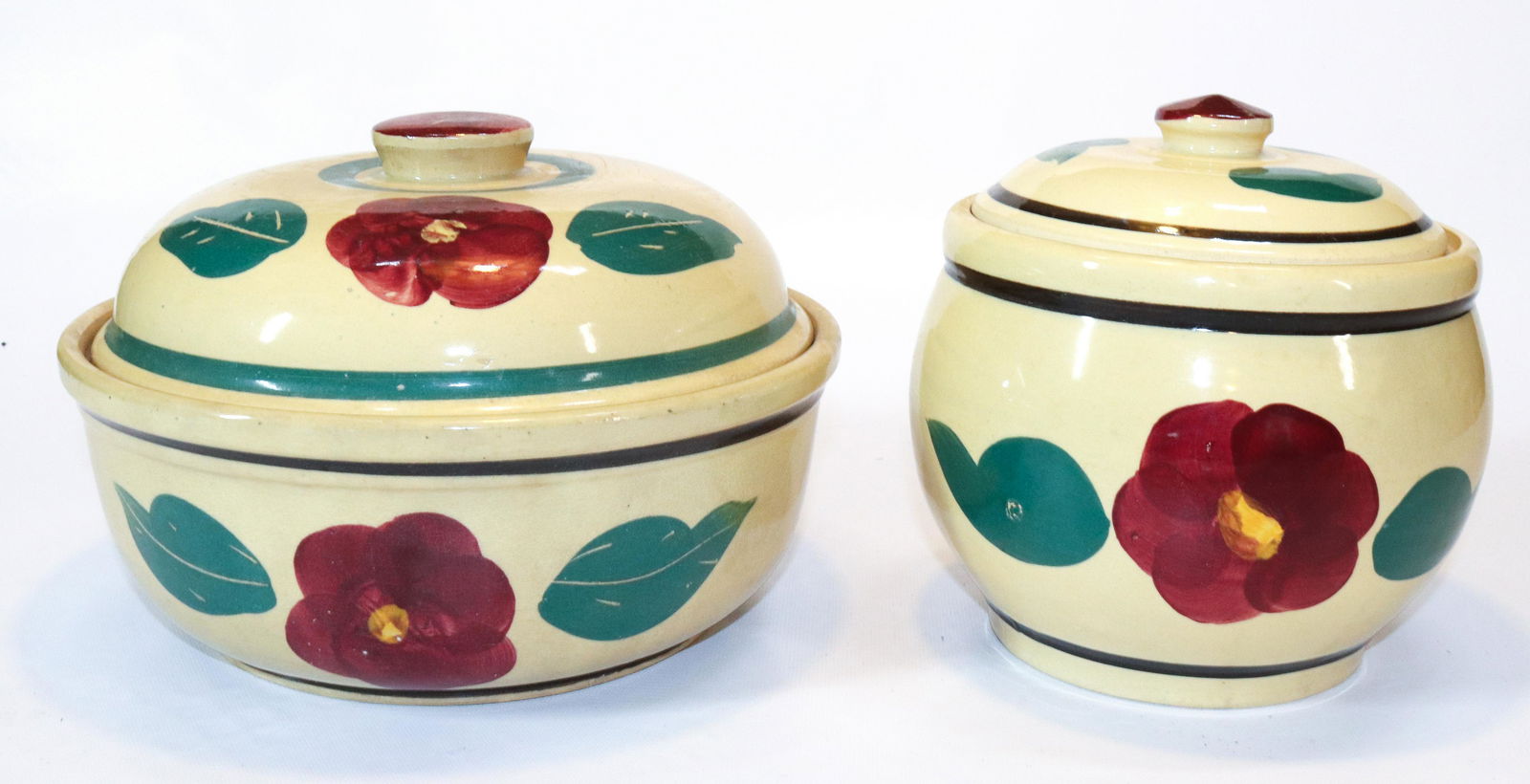WATT WARE RIO ROSE COOKIE JAR AND ROASTER (1 of 4)