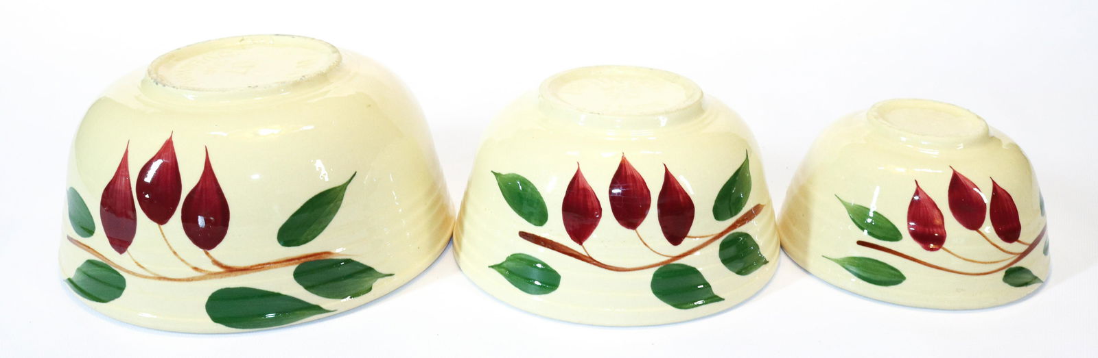 (3) WATT WARE RED BUD NAPPIES (1 of 4)