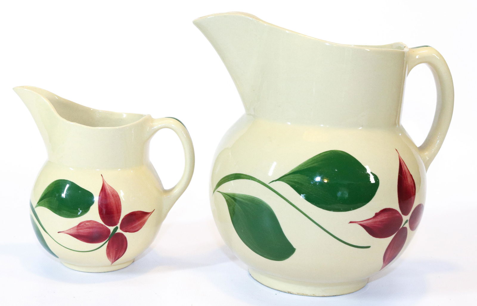 (2) WATT WARE STAR FLOWER PITCHERS (1 of 4)