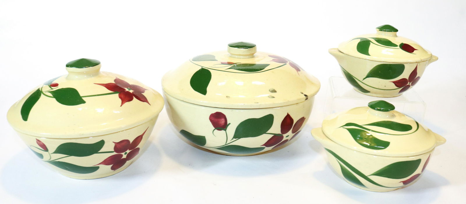 WATT WARE STAR FLOWER COVERED BAKERS AND CASSEROLES (1 of 5)