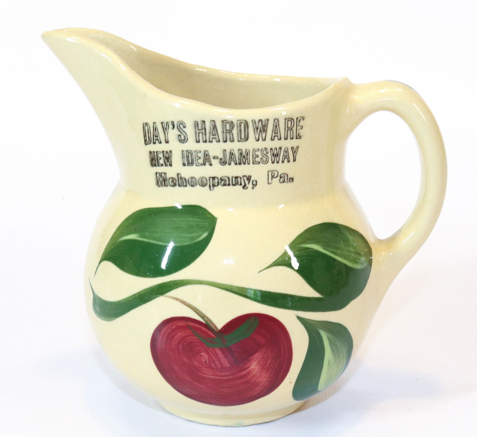 WATT WARE ADVERTISING PITCHER (1 of 4)