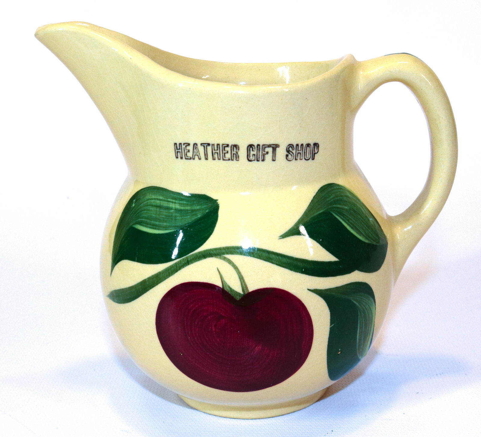 WATT WARE ADVERTISING PITCHER (1 of 4)