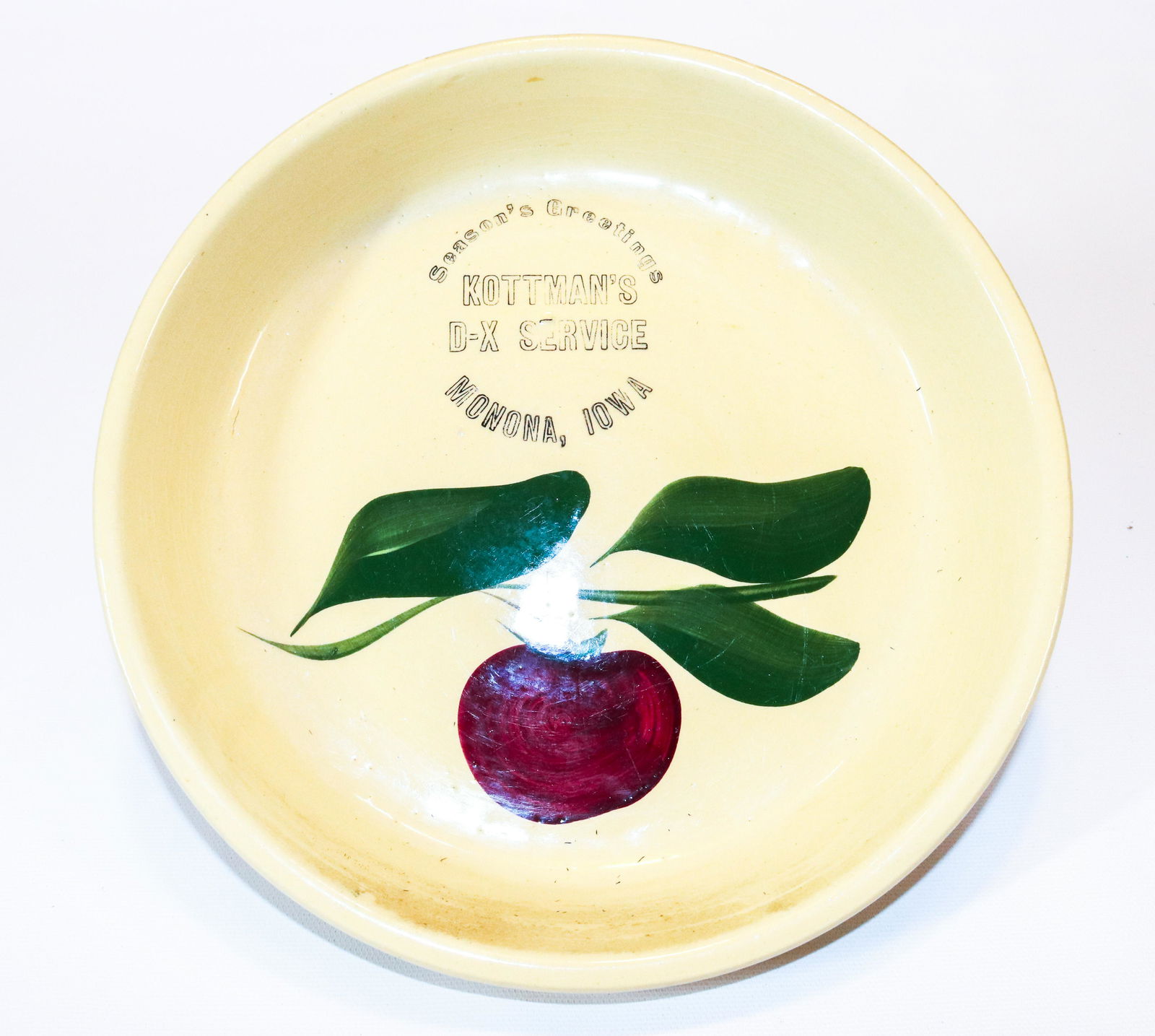 WATT WARE ADVERTISING PIE PLATE (1 of 2)
