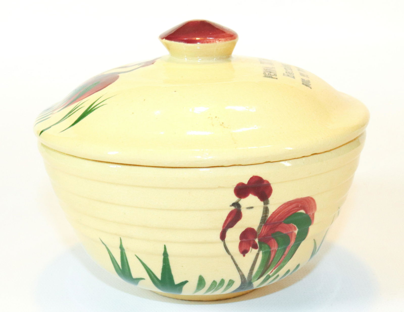 WATT WARE POTTERY ADVERTISING COVERED NAPPY (1 of 4)