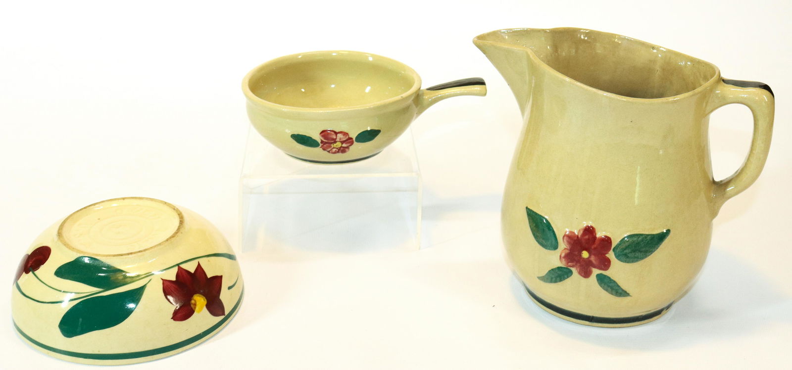 (3) WATT WARE POTTERY PIECES (1 of 5)