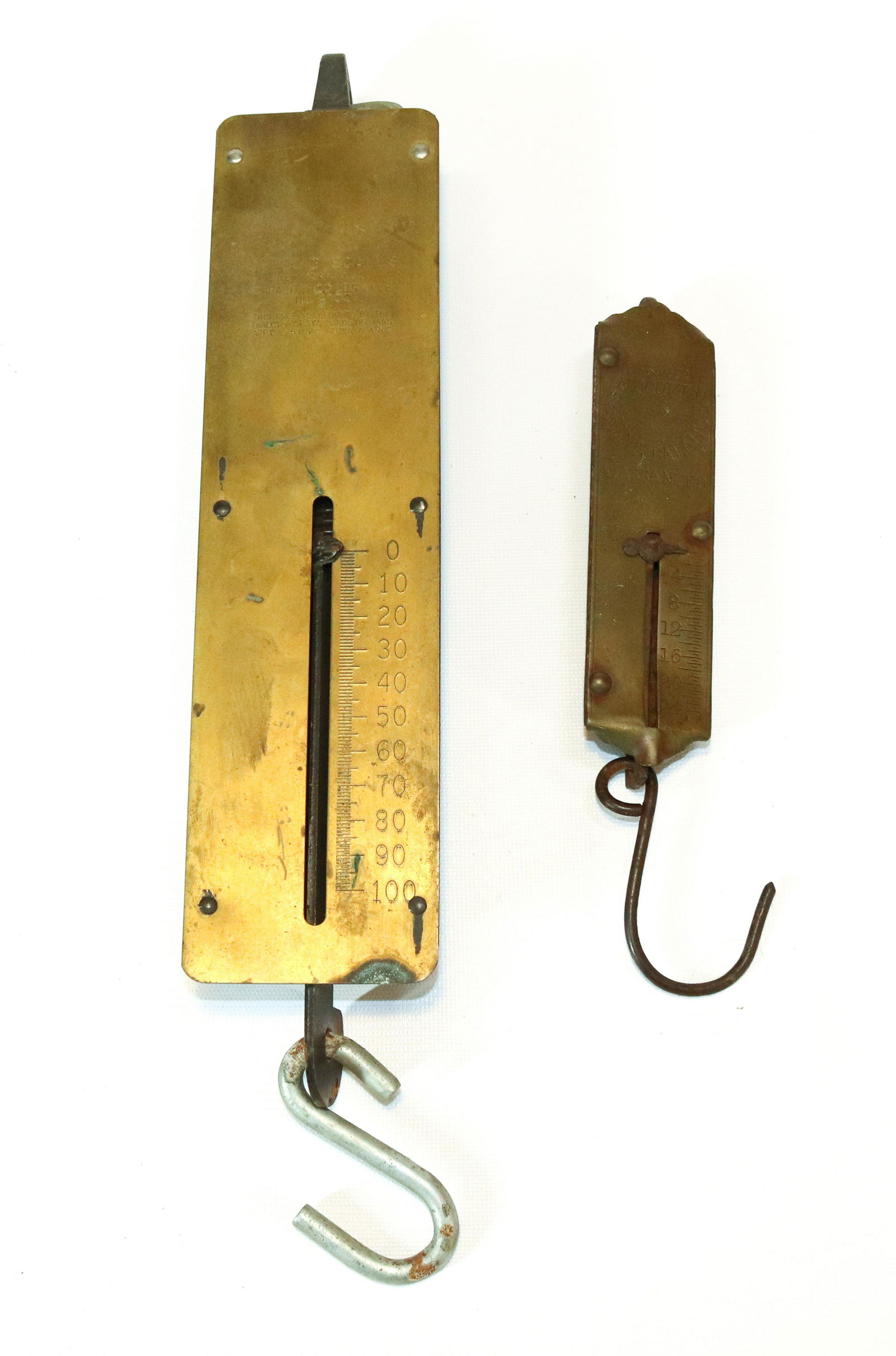 (2) ANTIQUE BRASS SCALES (1 of 3)