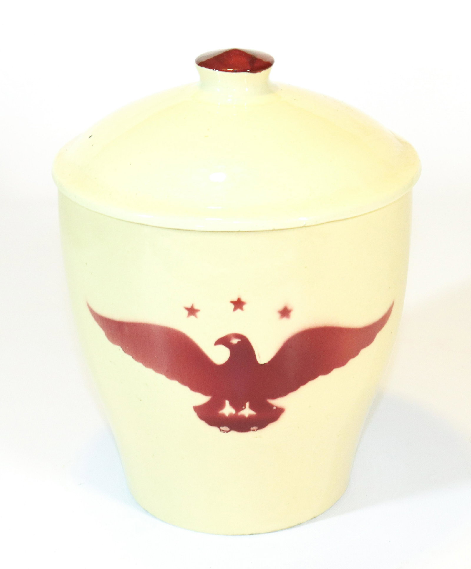 WATT WARE POTTERY STENCILED COOKIE JAR (1 of 3)