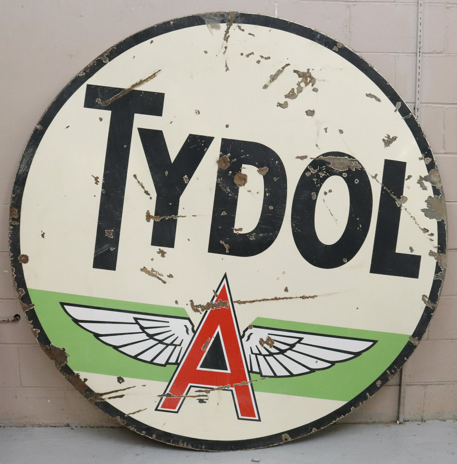 TYDOL FLYING A DOUBLE SIDED PORCELAIN SIGN (1 of 7)