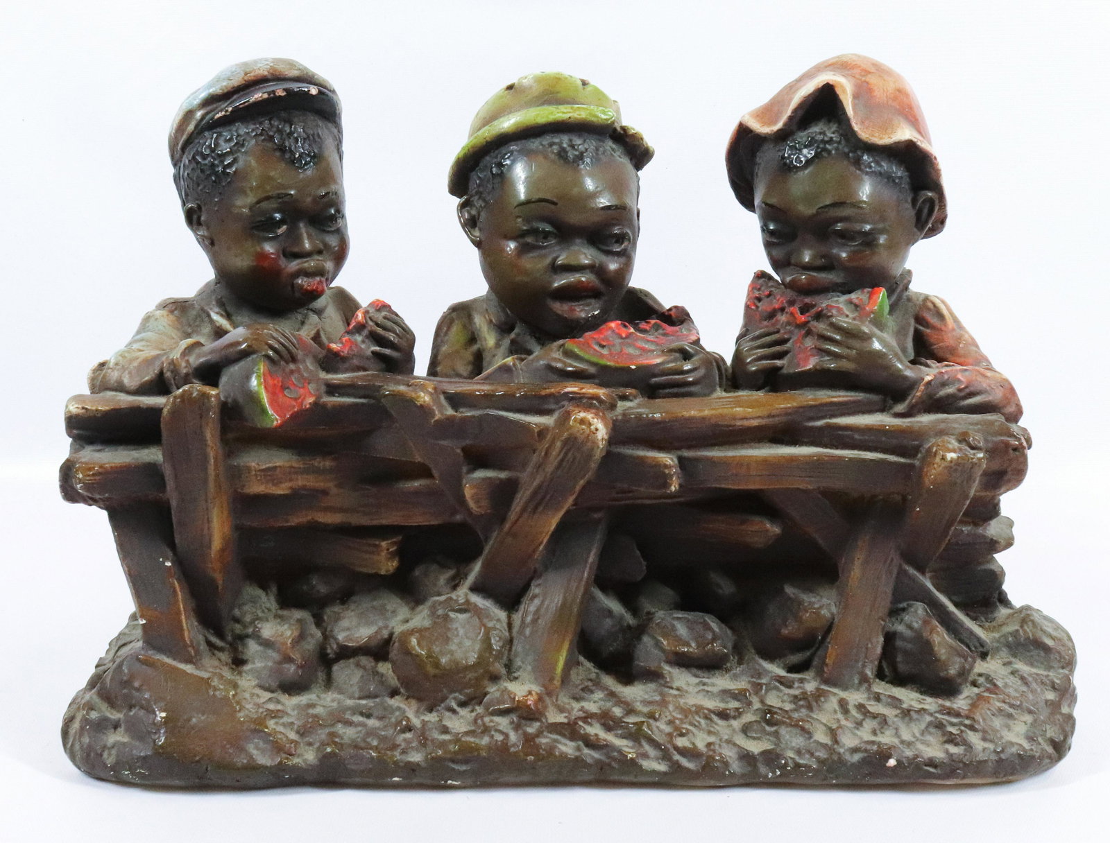 PLASTER BLACK AMERICANA STATUE (1 of 3)