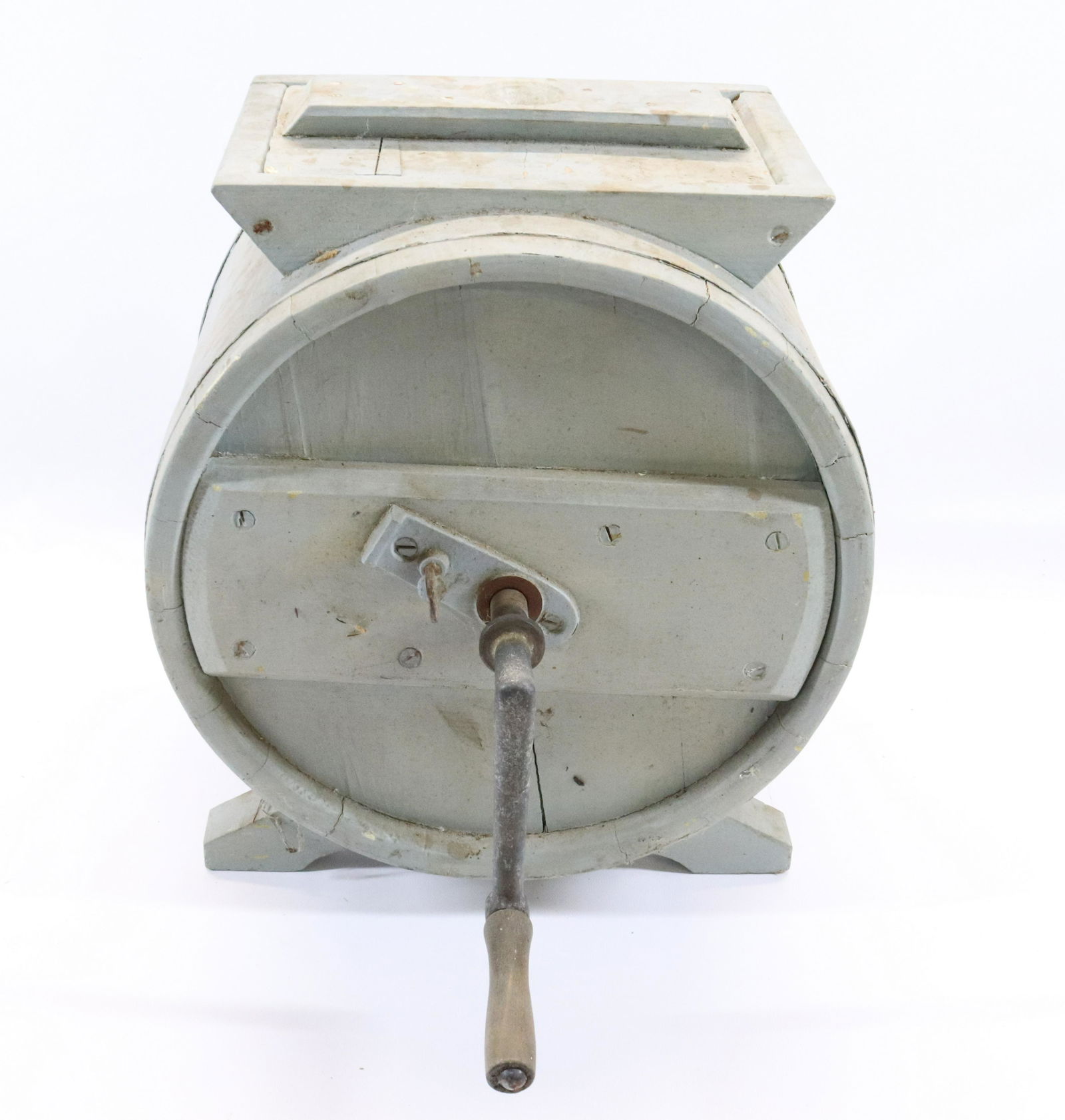 PAINTED WOODEN BUTTER CHURN (1 of 4)