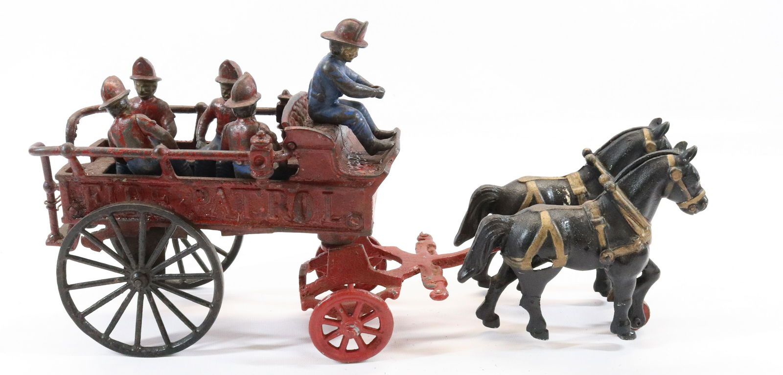CAST IRON FIRE PATROL TOY WAGON (1 of 4)