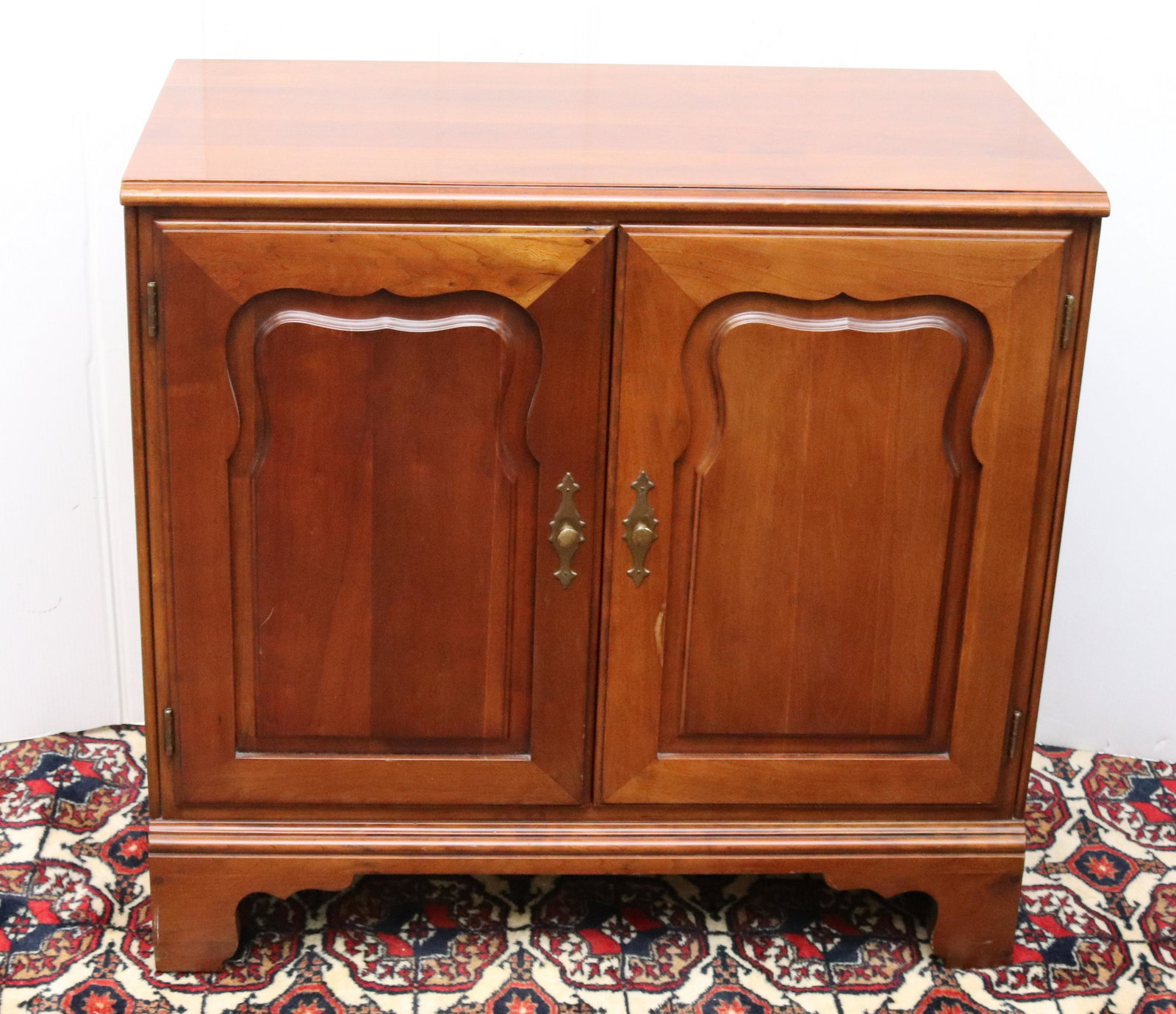 TWO DOOR WOODEN CABINET (1 of 5)