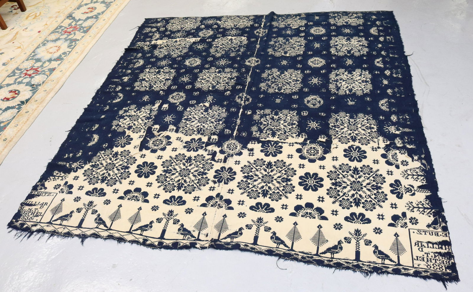 EARLY WOVEN COVERLET (1 of 5)