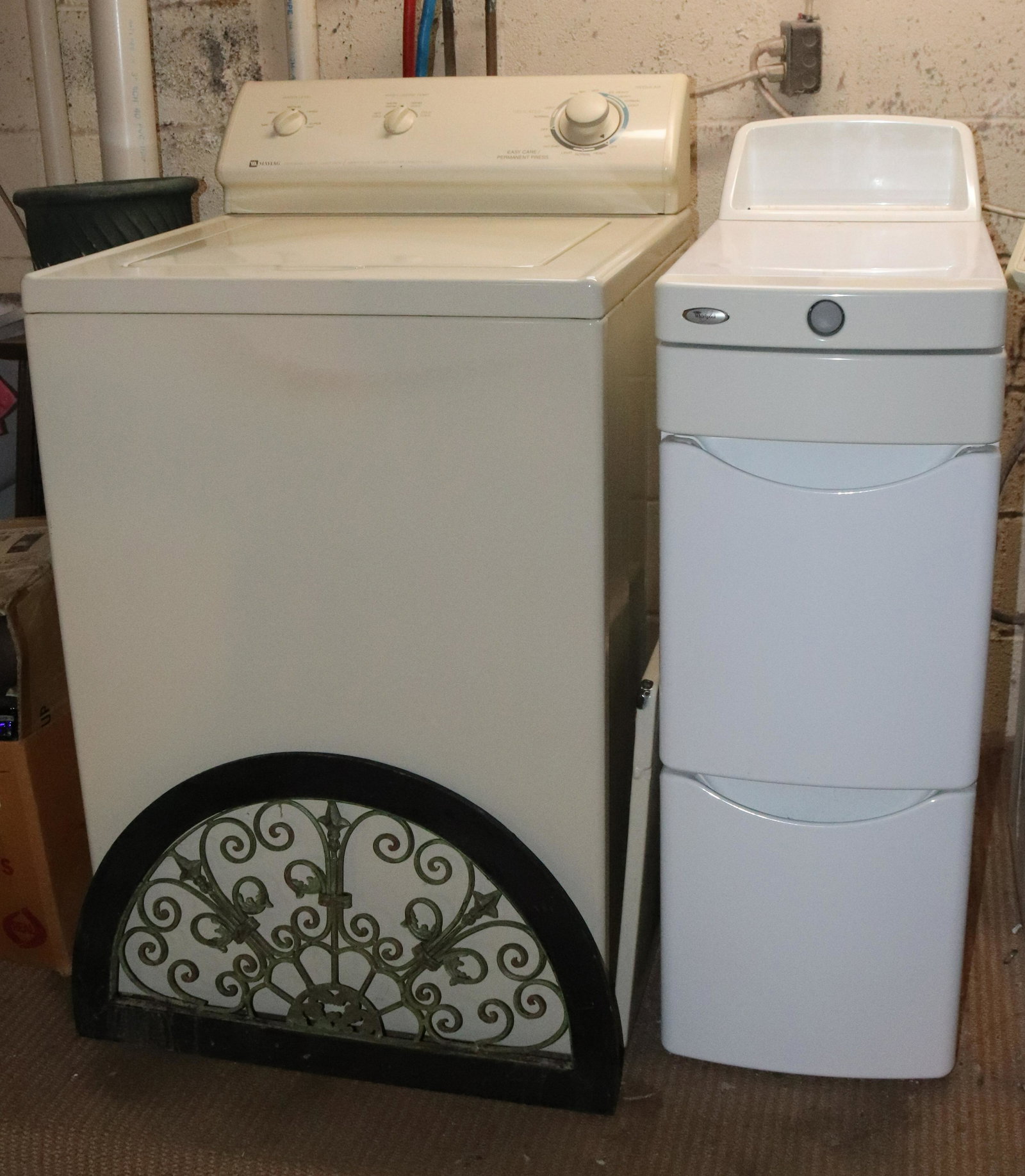 MAYTAG WASHER AND STORAGE BIN (1 of 3)