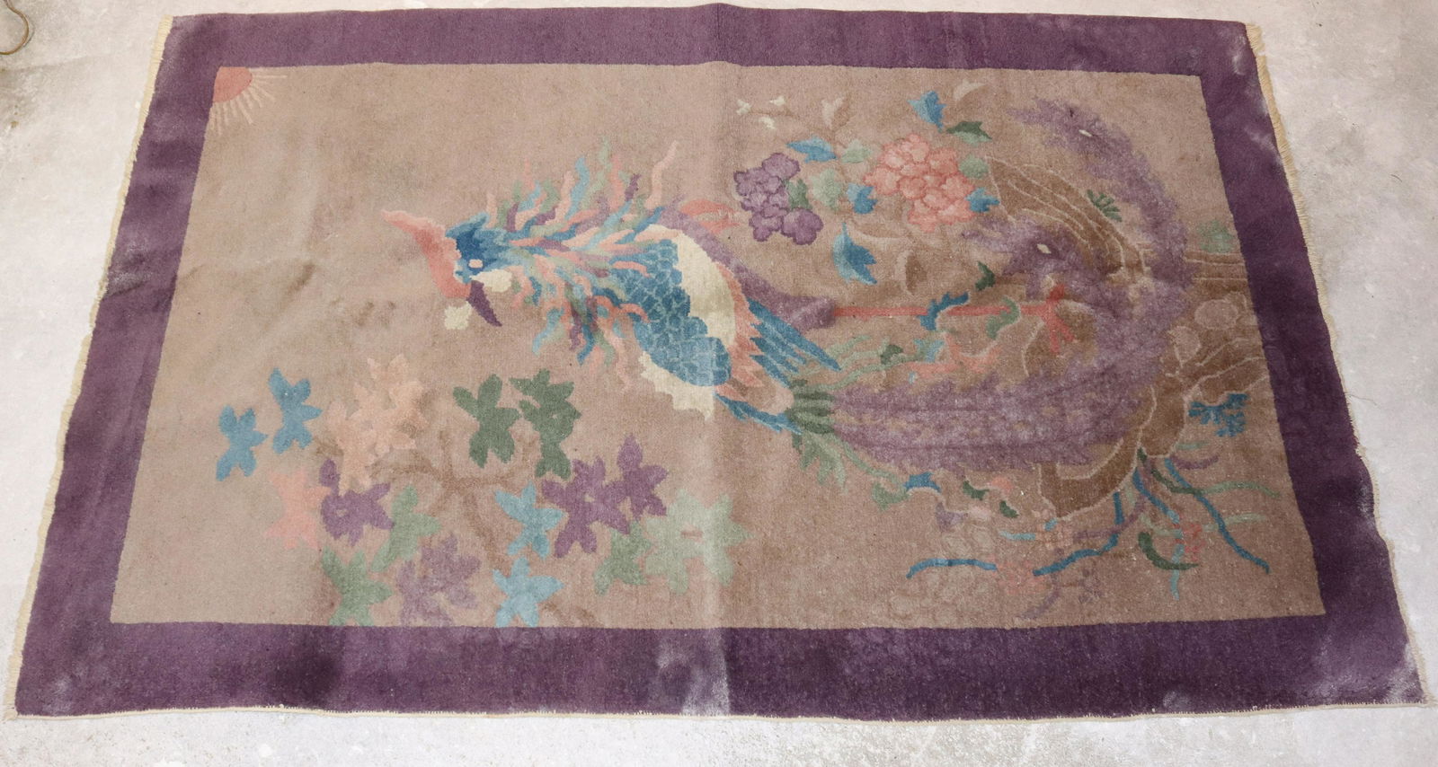 VINTAGE CHINESE THROW RUG (1 of 3)
