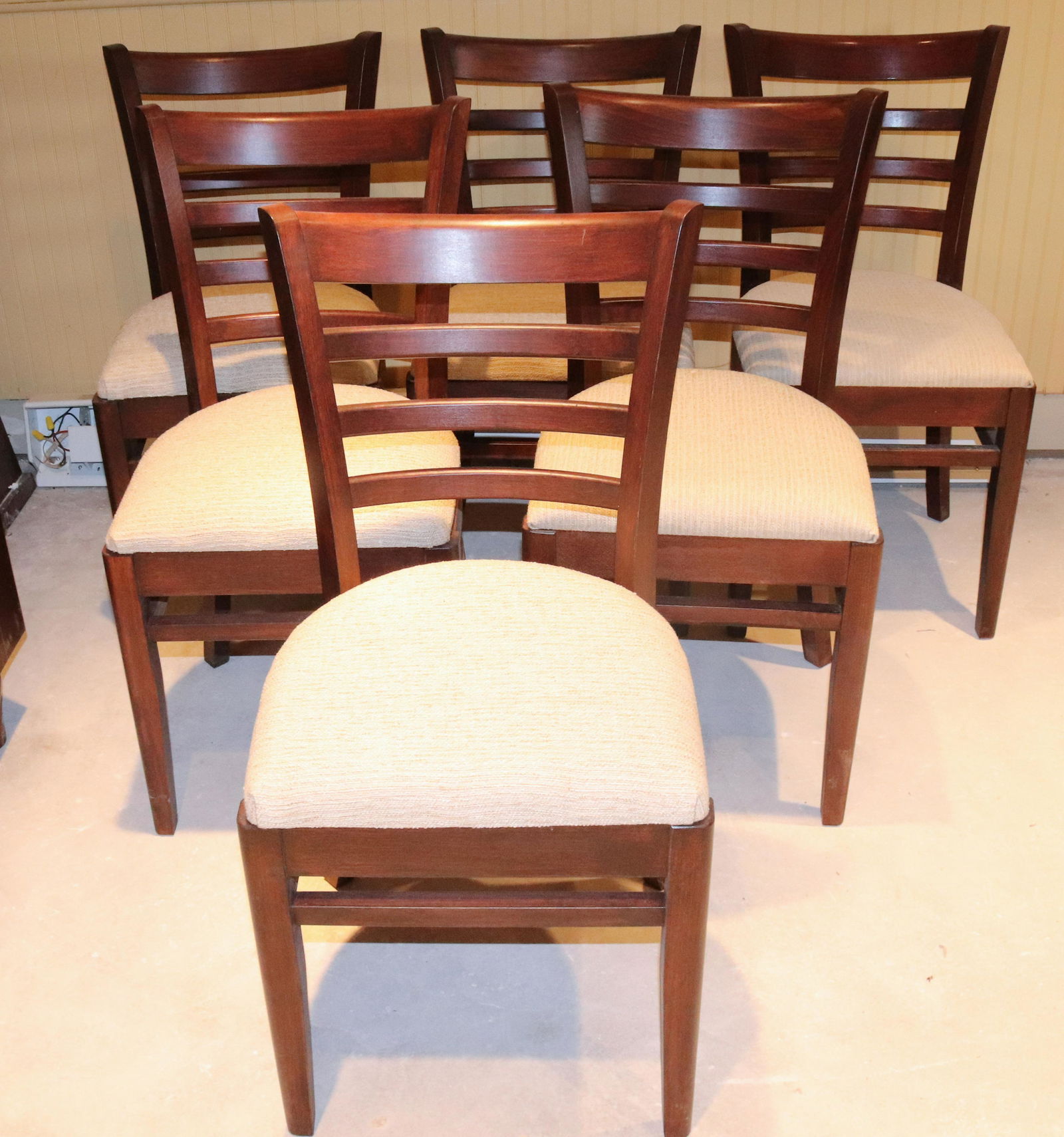 SIX UPHOLSTERED DINING CHAIRS (1 of 1)