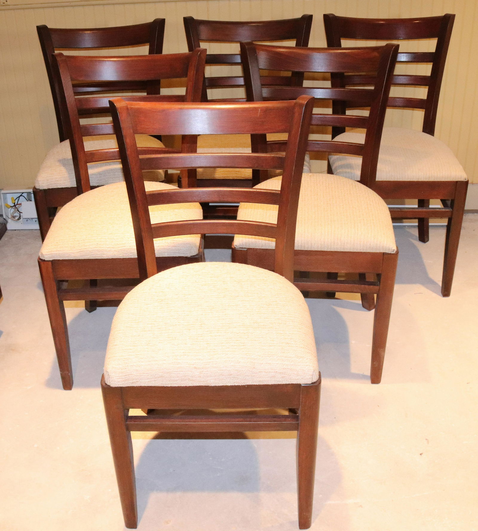 SIX UPHOLSTERED DINING CHAIRS (1 of 1)