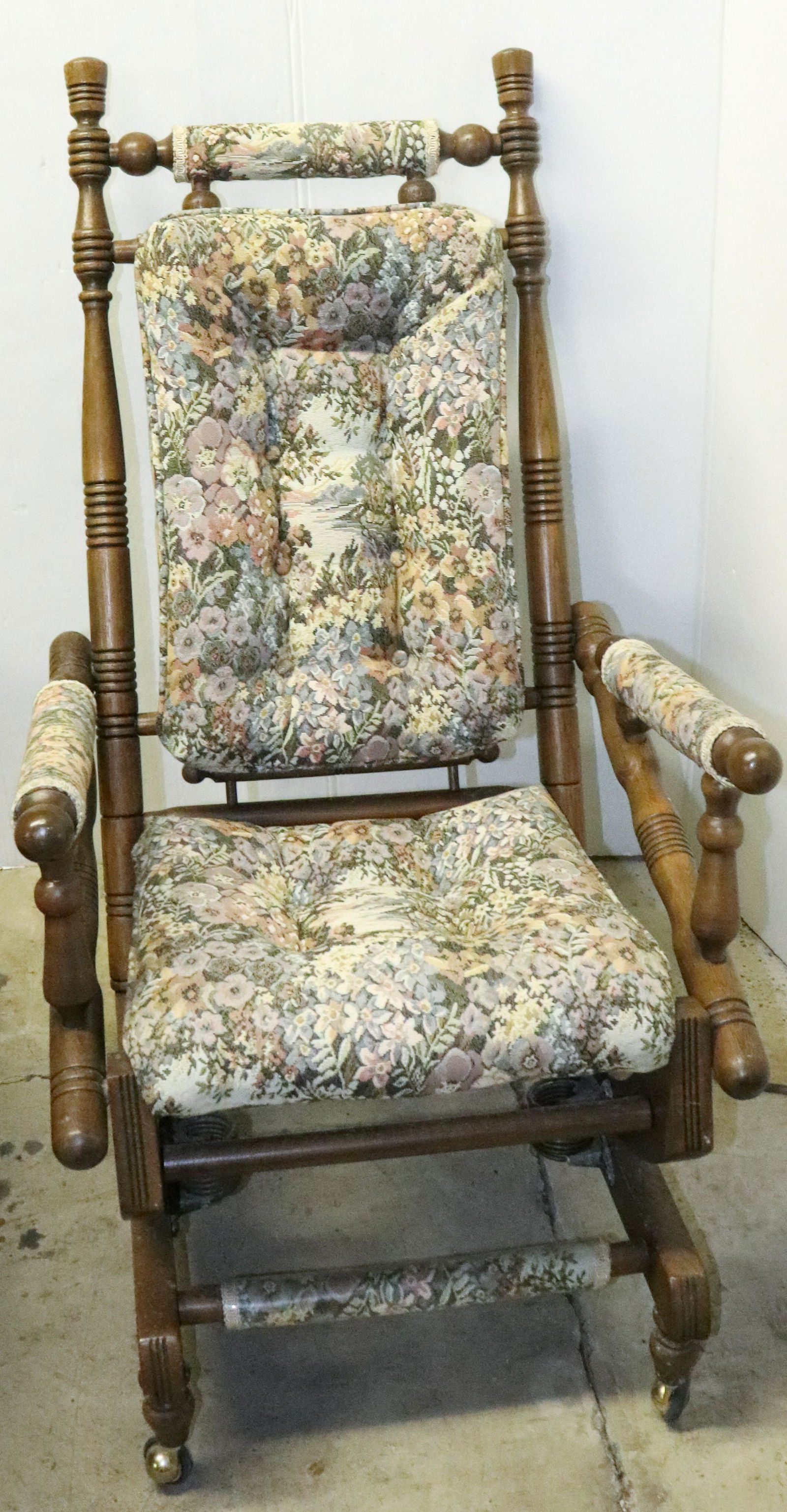 PAIR OF UPHOLSTERED PLATFORM ROCKERS (1 of 2)