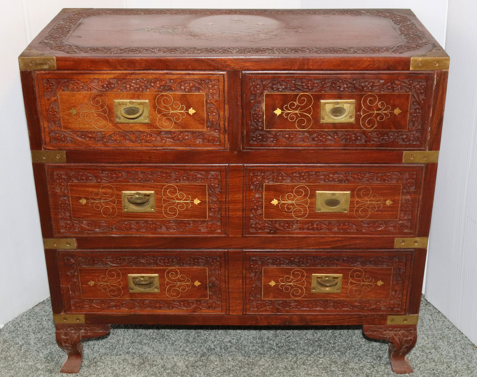 FOUR DRAWER CAMPAIGN-STYLE CHEST (1 of 4)