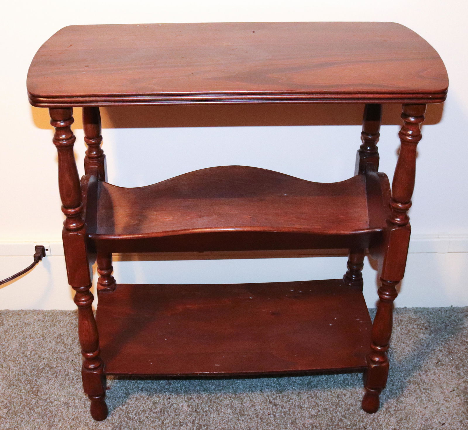 RECTANGULAR WOODEN END TABLE (1 of 1)