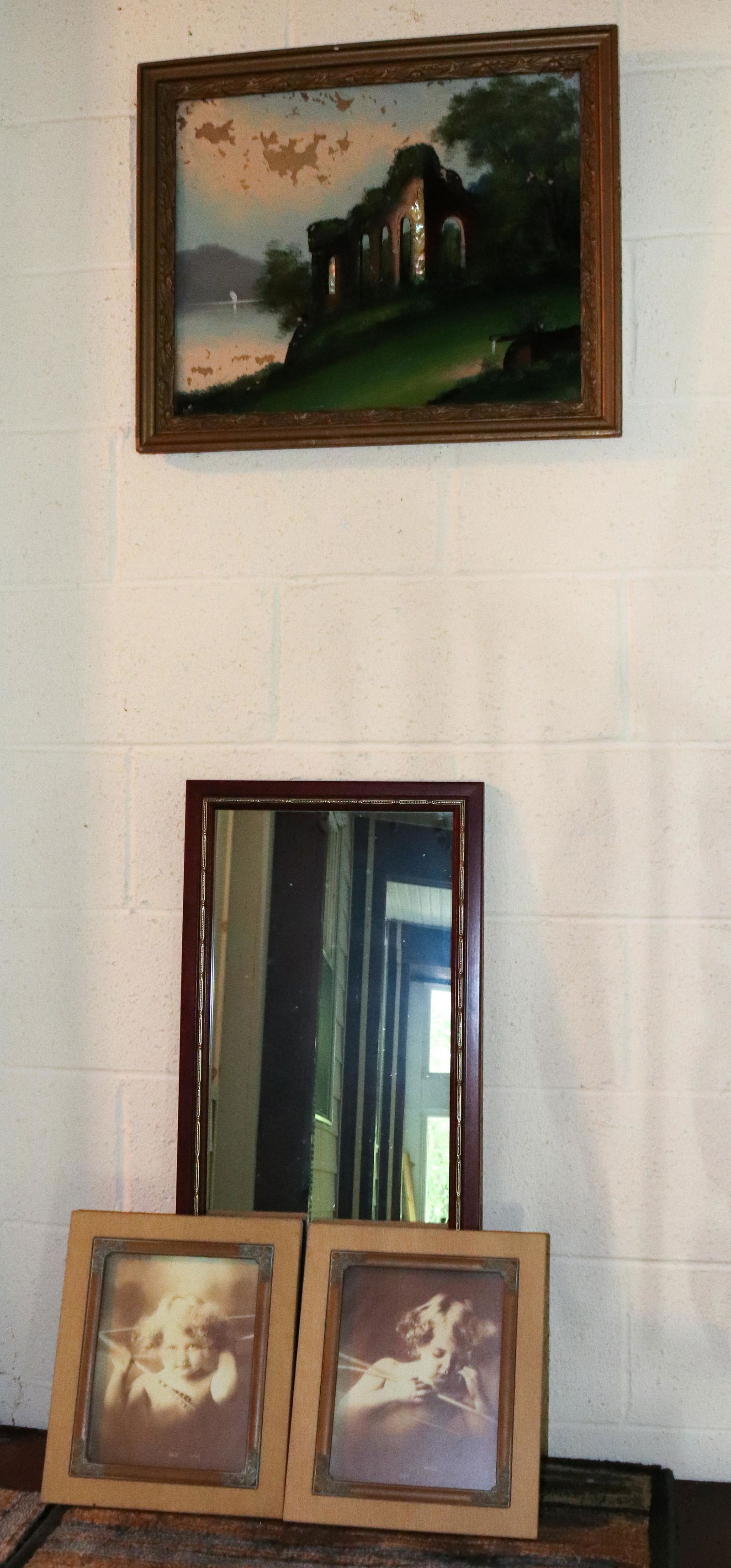 LOT OF PRINTS, REVERSE PAINTING AND MIRROR (1 of 3)