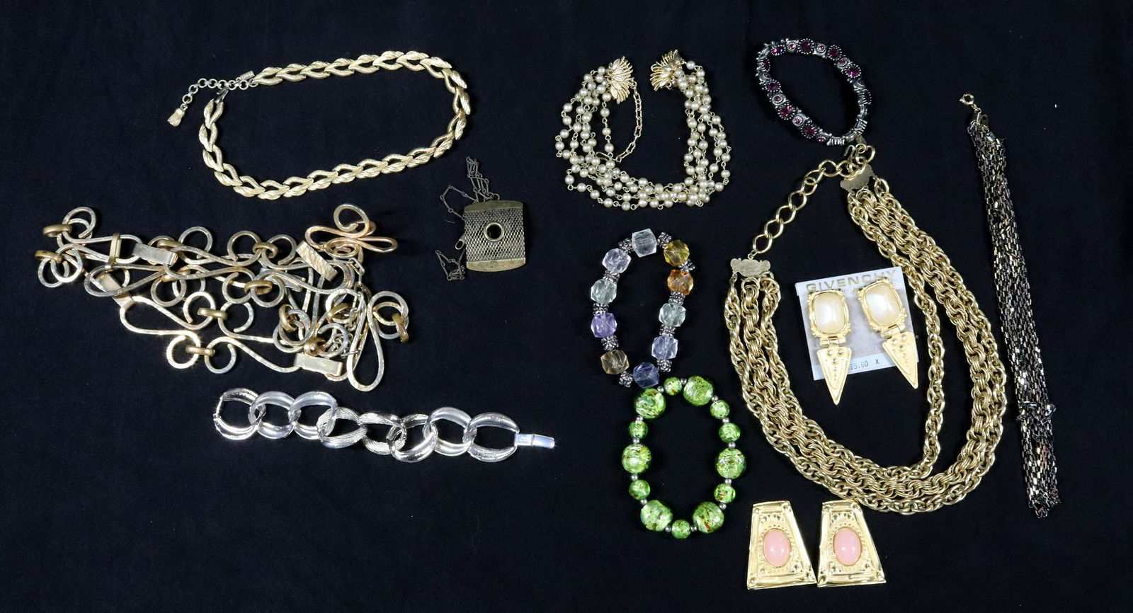 COSTUME JEWELRY TRAY LOT (1 of 3)